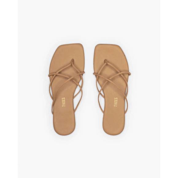 NEW TKEES women's square toe elle sandal in cocobutter - Picture 1 of 4